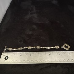 Vintage 925 Sterling Silver And Brass Bracelet 22 Grams