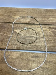 Vintage Lot Of 5- 18Kgp Bracelet & Necklace Chain Sets