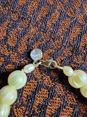 VINTAGE 8.5IN FRESHWATER PEARL BRACELET SILVER TONED CLASP