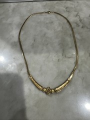 Vintage Avon Fireglow Faux Opal Rhinestone Chain Necklace 19”