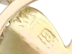 0.68Ct Sapphire, 0.15Ct Diamond, Seed Pearl and 18k Yellow Gold Bracelet