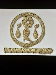 TRIFARI Trifarizade-Casbah Grand Parure 1968 Gold-Trifanium Alfred Philippe Box