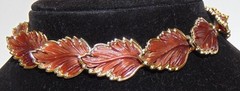 Brown Leaves Collar Necklace