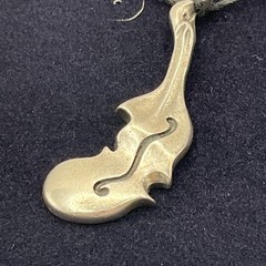 Vintage Salvador Dali Museum Melting Cello Pendant Necklace Surrealist Boxed