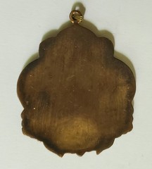Vintage enameled peacock colorful cloisonne pendant