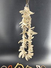 Vintage BOHO Jewelry & Hair Accessory, Lot Of 9 Wood Metal Shells Beads Leather