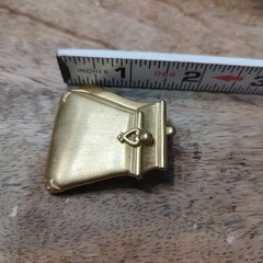 Vintage TONA Purse 1990 Goldtone Signed Pin Brooch Whimsy Coquette Shopper