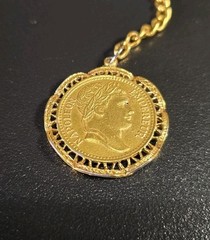 Vintage Mid-Century Victorian Revival Coin Necklace