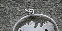JMS Unusual Rocking Horse Vintage Sterling Silver Bracelet Charm Pendant 2.6g
