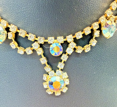 Vintage Aurora Borealis Demi Parure In Original Box Styled By Carmen