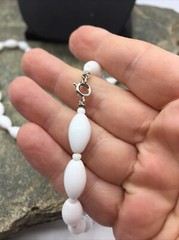VINTAGE 50’S Single STRAND Beautiful Glass BEADED NECKLACE #FN836