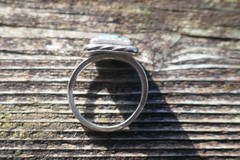 Vintage Southwest Style Sterling Silver & Turquoise Ring – Size 4.25