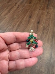 Robert Zentall Holiday Tree with dangling ornaments & Bell that rings-Jewellery
