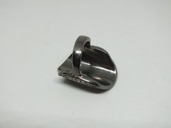 Beautiful Dark Silver Tone Chunky Cocktail Ring Rhinestones 1″ Size 7 NICE