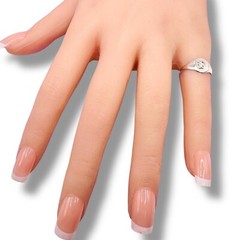 Initial Letter F Signet 925 Sterling Silver Child Baby Woman Pinky Ring Size 3.5