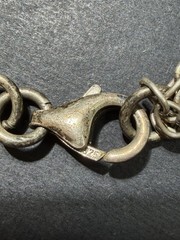 Lot of Two Vintage Sterling Silver 925 Italian Bracelets 7 Inch Hearts Italy