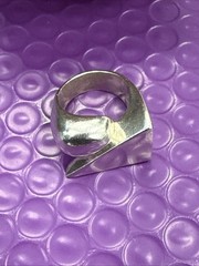 ❤️Vintage Mexico 925 Sterling SIlver Unique Look Abstract Ring sz 7 (1)