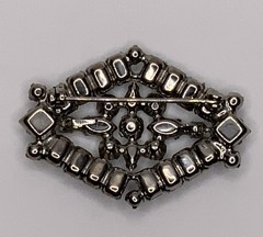 Vintage Sky Blue Baguette Round Marquis Rhinestone Brooch Pin