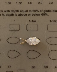 14k Solid Yellow Gold Marquise CZ Pendant 1.25 Ct. Tw. Vintage