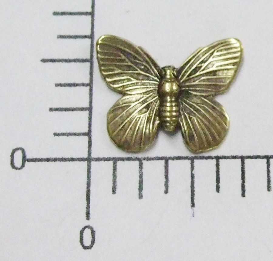 35323 4 Pc Brass Oxidized Victorian Butterfly Jewelry Finding