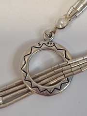 Sterling liquid silver lariat necklace Shube Dakota West