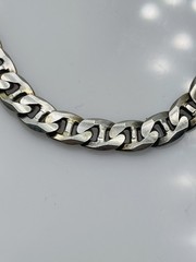 Vintage Sterling Silver Mariner Link Chain Unisex Men’s Bracelet 15.4g