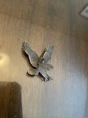 Adventure West Pewter Flying Eagle Tie Tack Lapel Pin USA MADE