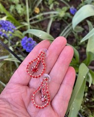 🔥Vintage Style Red Bib Necklace Earrings Set Not Signed (was $110.)