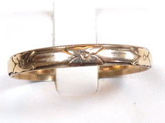 Antique Art Deco 1920’s 10K Rose Gold Unisex Wedding Band Ring Size 9 UK-R1/2