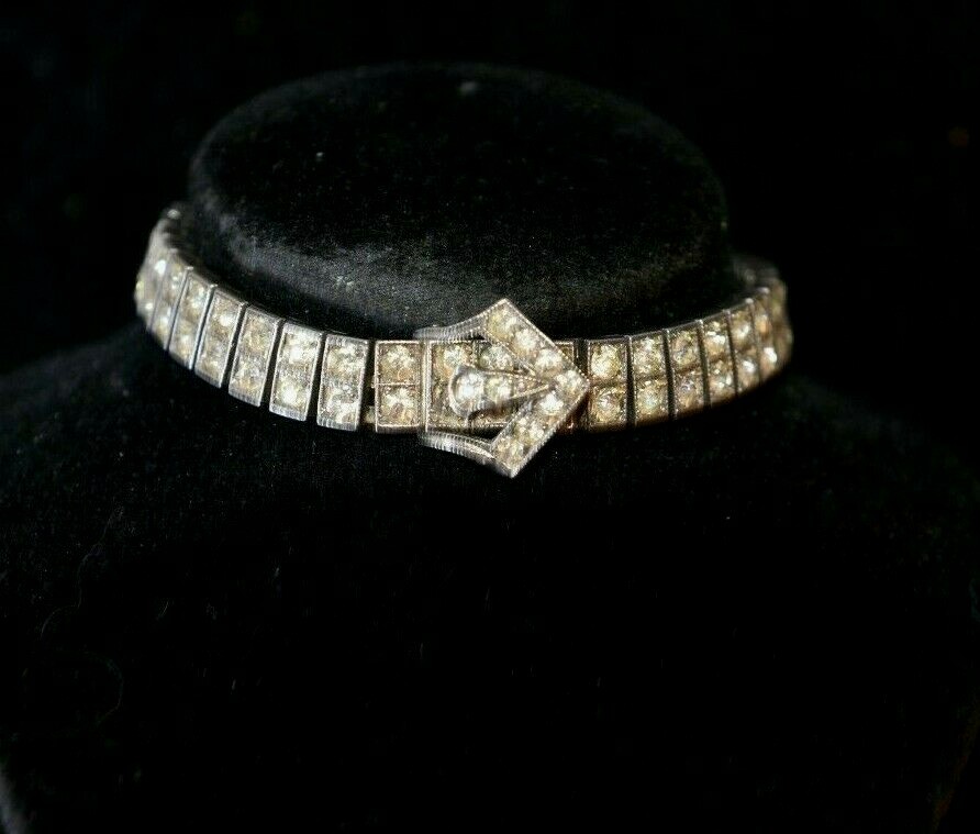 Early 1900’s Art Nouveau/Art Deco signed ” STERLING DIAMONBAR PAT 3-20-17