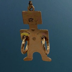 Vintage SIGNED Wheeler WM Co▪️ COPPER Native Kachina Doll Hoop Dancer EARRINGS