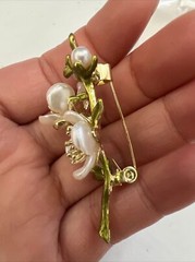 Jasmine Brooch Pin, White Jasmine Flower Brooch Pin, Floral Pin, Gift Ideas