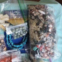 4 Pound Vtg To Mod Mostly Stone Coral Some Glass Beads Jewelry Crafting Lot