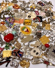 Lot Vtg & Modern Novelty Pendant Findings Charms Jewelry Craft Colorful Enamel