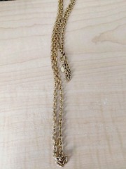 Vintage Avon Links Necklace_ Gold Tone_ Spring Ring Clasp _ 28 In Length