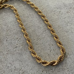 Vintage MONET signed twisted rope chain necklace classic every day style