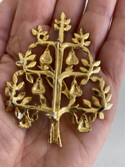 Vintage Cadoro Brooch Partridge Pear Tree Enamel Brooch 12 Days Christmas 60s
