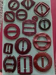 Burgundy Scarf Slides