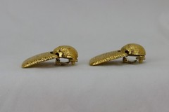 Vintage Clip-on Earrings, 80’s/90’s, Gold Tone, Hinged, 49gr