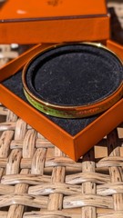 Vintage Rare Hermès Clic Clac-Style Enamel Bangle & Box