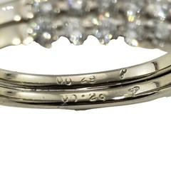 14 Karat White Gold Diamond Double Band Ring Size 6.5 #11821