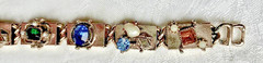 Vintage bracelet,link style, varied,silver tone w/some wear PRICE REDUCED