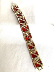 CHAREL Thermoset Red Vintage Bracelet