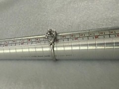 Vintage SC Floral Filigree Ring Silver‑Tone Mid‑Century Costume Jewelry Size 8
