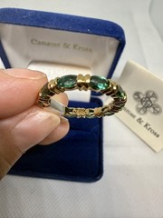 CAMROSE & KROSS JBK 925 JACQUELINE KENNEDY EMERALD ETERNITY BAND 7