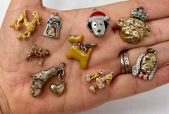 Lot Vintage & Modern Dog Charms Pendants Findings Costume Jewelry