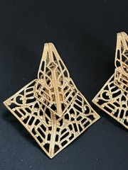 Vintage Lightweight Ornate Lacey Cut-Out Dangle Post Earrings for Pierced Ears –