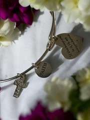 VTG .925 If God Brings You To It, He Will Bring You Through It Charm Bracelet