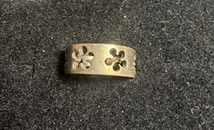 925 Sterling Silver Vintage flower Band Ring Size 6