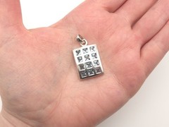 Vintage Sterling Silver 925 Sky Blue Topaz Rectangle Window Pane Pendant